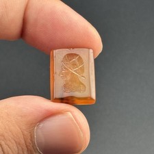 Genuine Ancient near eastern carnelian stone intaglio seal in good condition