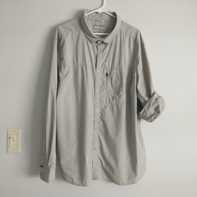 Craghoppers Shirt Mens 2XL Beige SolarShield Hiking Outdoors Button Roll Tab Slv