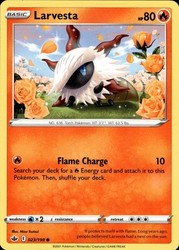 Larvesta (#36 Cinderace Stamped) 023/198 Battle Academy 2022 Promo