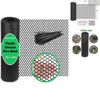 Upgraded Plastic Chicken Wire Fence Mesh16INx50FT - Black/Green/White Colors ...