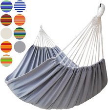 Brazilian Double Hammock 2 Person Canvas Cotton Hammock for Patio Porch - 600lbs