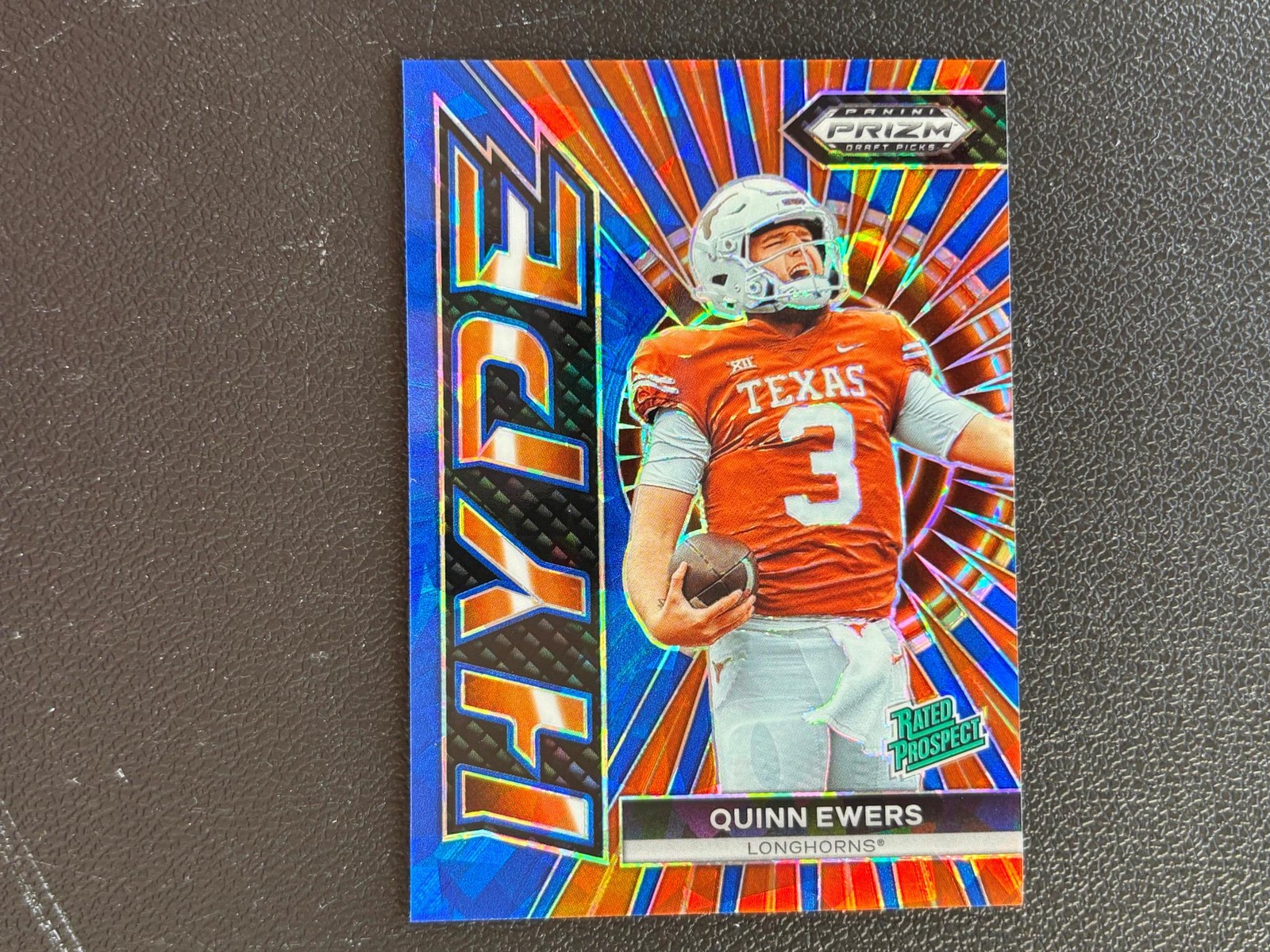 Quinn Ewers 2024 Prizm Draft HYPE Blue Ice Rookie Texas Longhorns 28/99 E22