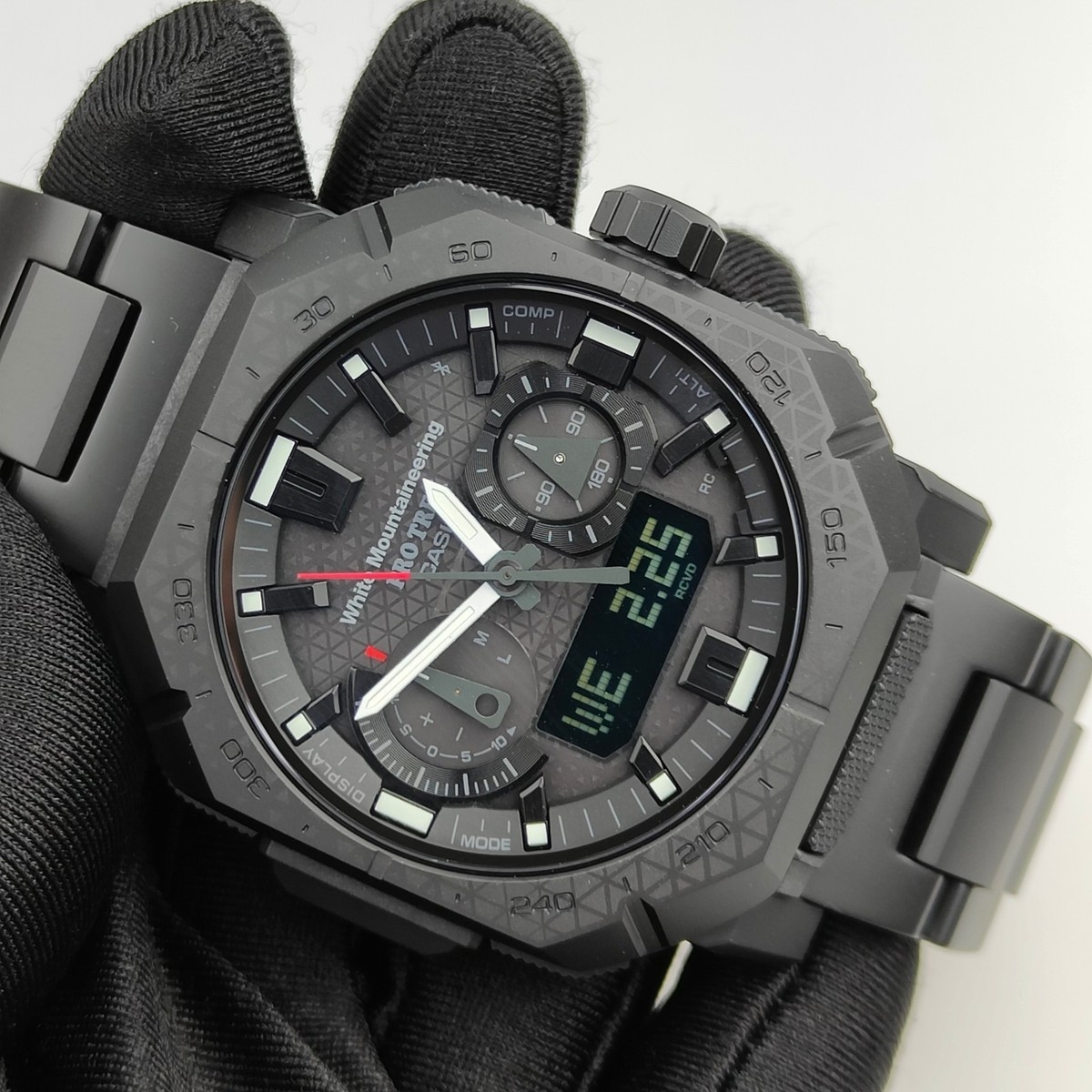 Casio Pro Trek White Mountaineering Digital Analog solar radio PRW