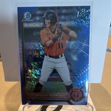 Bowman 2022 Anthony Rodriguez Blue Shimmer Refractor #BCP-26 Giants /150