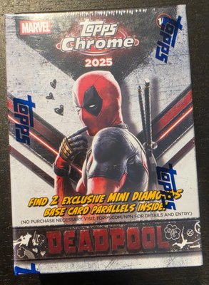 2025 Topps Chrome DEADPOOL Value Blaster BOX (28 Cards) MARVEL *IN