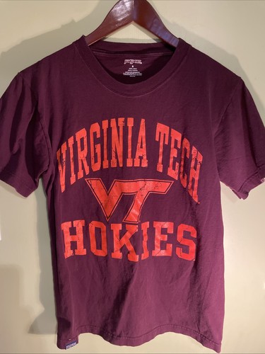 Virginia Tech Hokies Shirt Womens Sm Maroon Red Short Sleeve VT VA Tech Hokies