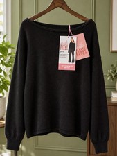 Mills by Millie Bobby Brown Off The Shoulder Sweater Size M Medium Black NWT