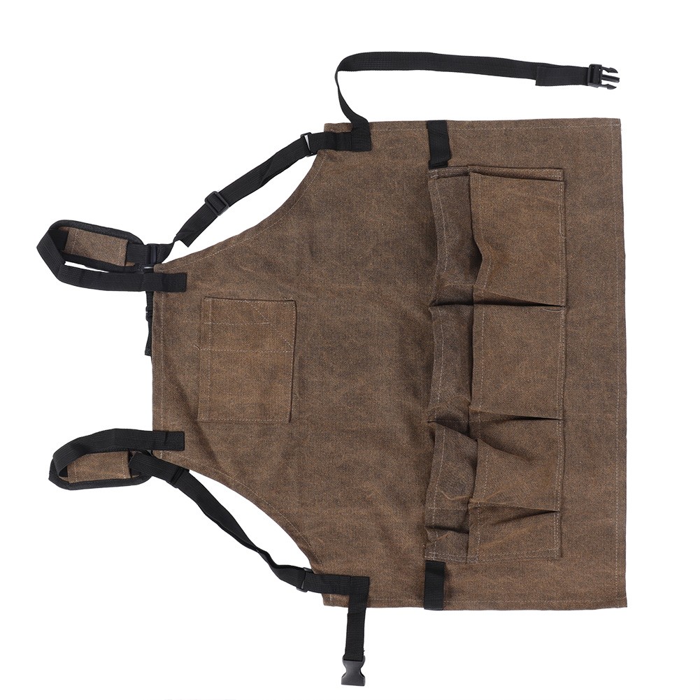 Waterproof Woodworking Apron With Tool Pockets For Garden Work Easy To Use