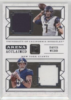 2017 Panini Pantheon Arena Acclaimed 14/75 Davis Webb #AA-WE Rookie RC j1r