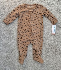 NWT Carter  s Just One You Animal Print Fleece Footie 6M
