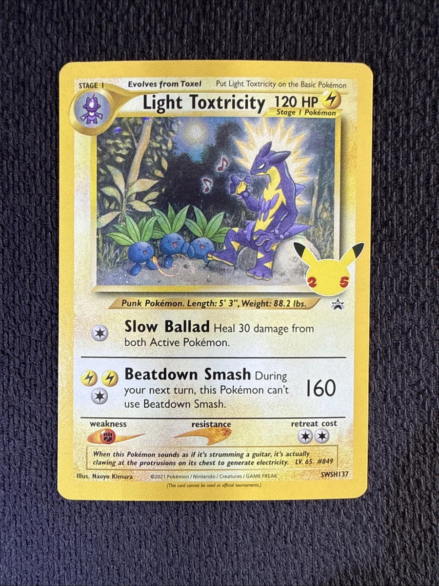 25+ Light Toxtricity SWSH137 SWSH: Sword & Shield Promo Cards for