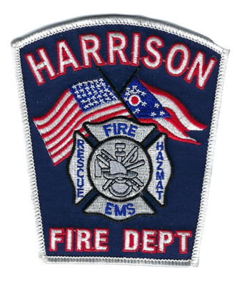 CURRENT Harrison (Hamilton Co.) OH Ohio Fire Rescue EMS HazMat Dept. patch - NEW
