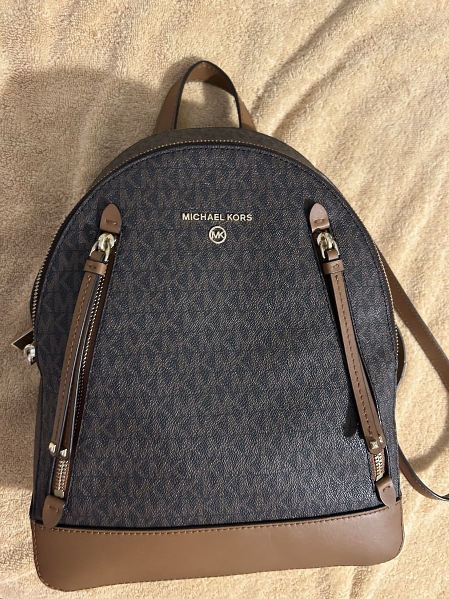 Michael Kors Brooklyn Medium Backpack, Brown/Acorn * free ship