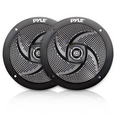 Flache wasserdichte Marine Lautsprecher - 100 W 4 Zoll 2-Wege 1 Paar 0, schwarz 