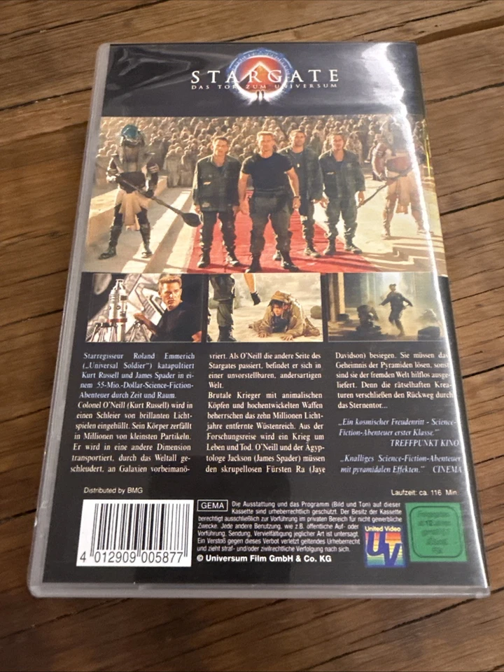 Stargate Der Film von Roland Emmerich mit Kurt Russel - VHS - Bild 2 von 3