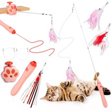 3-in-1 Retractable Cat Wand Toy for Indoor Cats