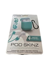 Pod Skinz Protective Silicone Kit for Apple Airpods NEW Xtreme Tech Teal