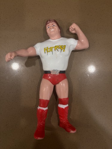 LJN WWF Rowdy Roddy Piper Hot Rod 8in Rubber Wrest...