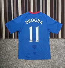 MEN'S FC CHELSEA 2010/2011 DIDIER DROGBA #11 FOOTBALL SOCCER SHIRT JERSEY SIZE L