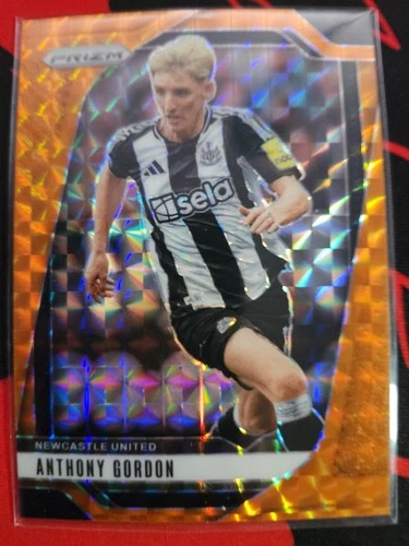 ANTHONY GORDON 2024-25 Panini Prizm Premier League #112 ORANGE PRIZM Newcastle