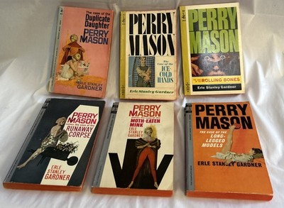 Vintage Perry Mason Paperback Lot Erle Stanley Gardner Mid Century Crime 6 Books