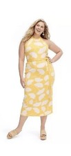 Wmn Halter Tie Neck Ginkgo Yellow Sweaterknit Midi Dress - DVF x Target 2X Bin21
