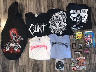 Green Jelly / Jesus Cop [large] SET SALE clearance SHIRT DVD PATCH PKG D