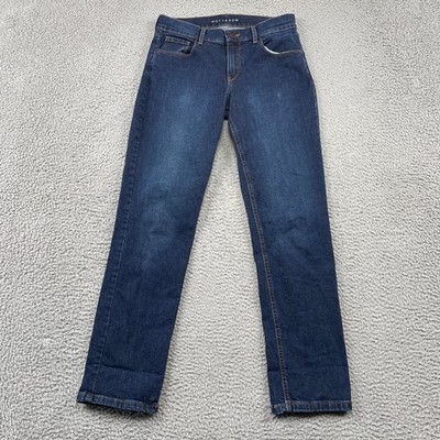 Mott & Bow Jeans Women 28 Dark Blue Ridge Slim Straight Stretch Denim Pants