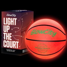 Glow in The Dark Basketball for Teen Boy - Glowing Red Basket Ball, Light Up ...