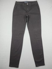 Aeropostale Pants Women 2 Long Black Skinny Chino Twill Stretch Tall Work Casual