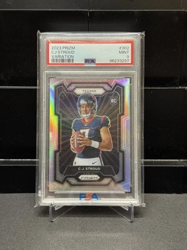 2023 Panini Prizm CJ Stroud Variation Silver Rookie RC #302 PSA 9 Mint