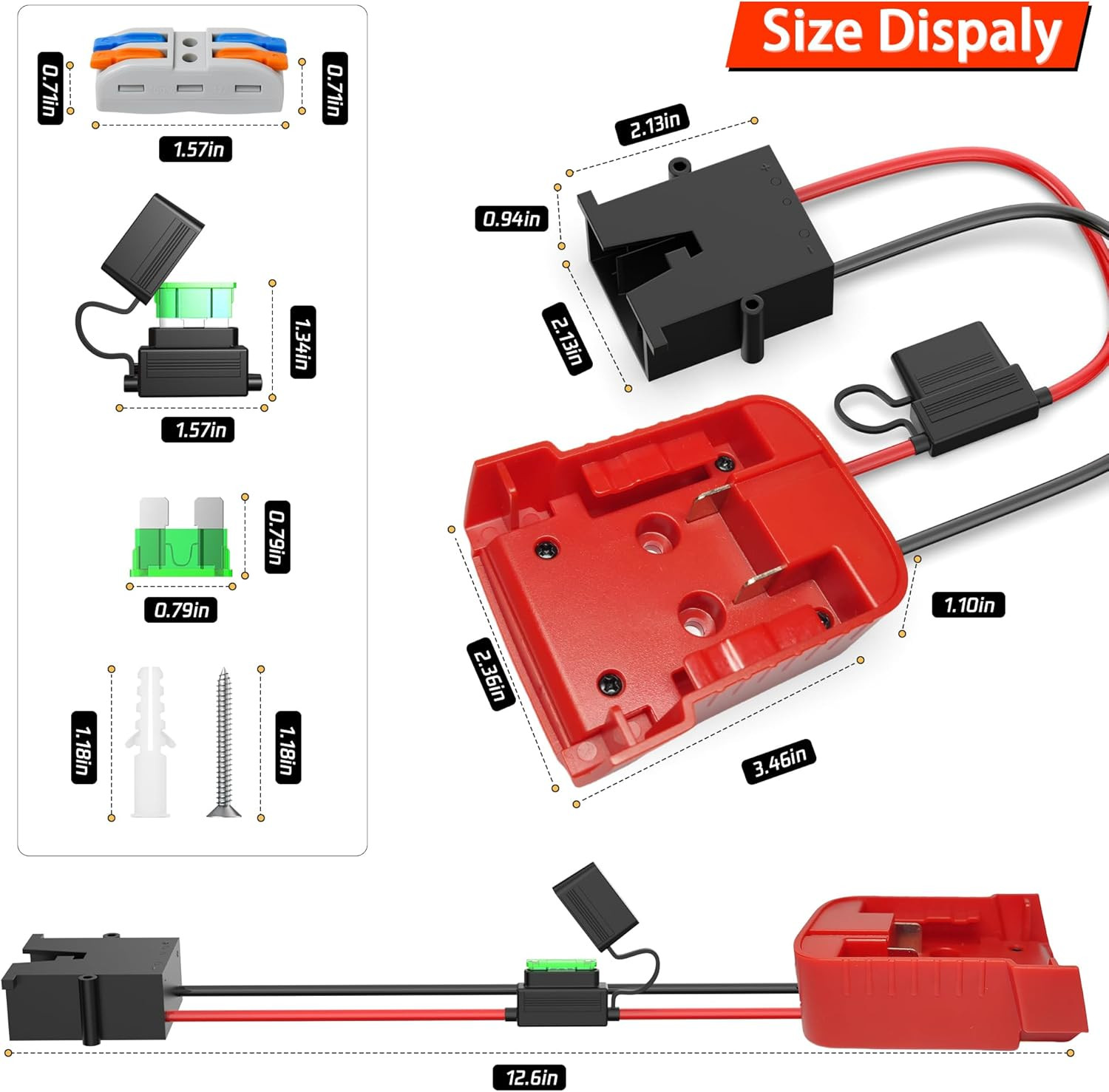 Power Wheel Adapter for Milwaukee M18 18V | DIY RC Car Battery Converter Kit