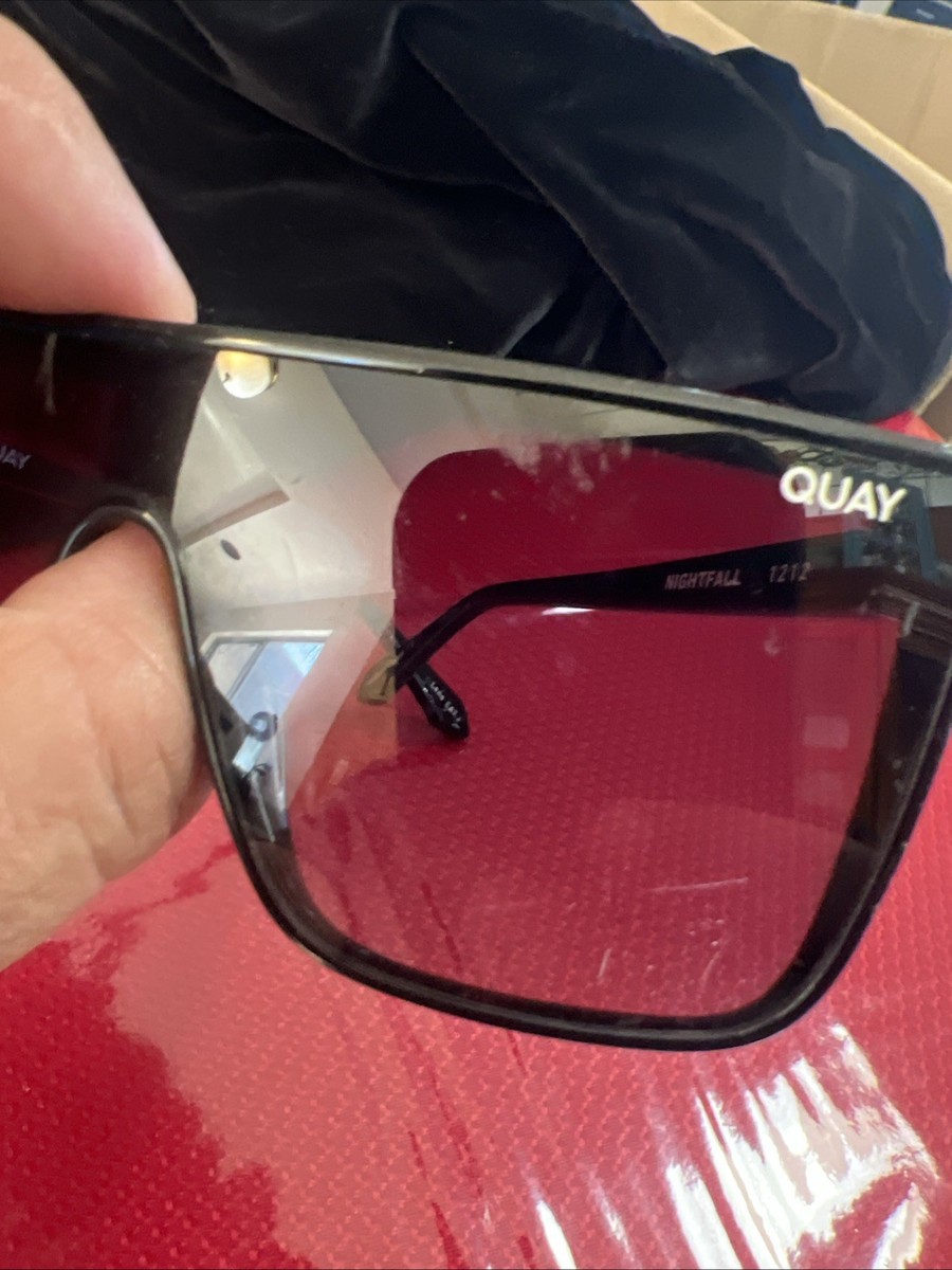 NWC QUAY Australia Black Nightfall 1212 Shield Sunglasses Nightfall Polarized Shield Sunglasses by Quay – QUAY main image 3