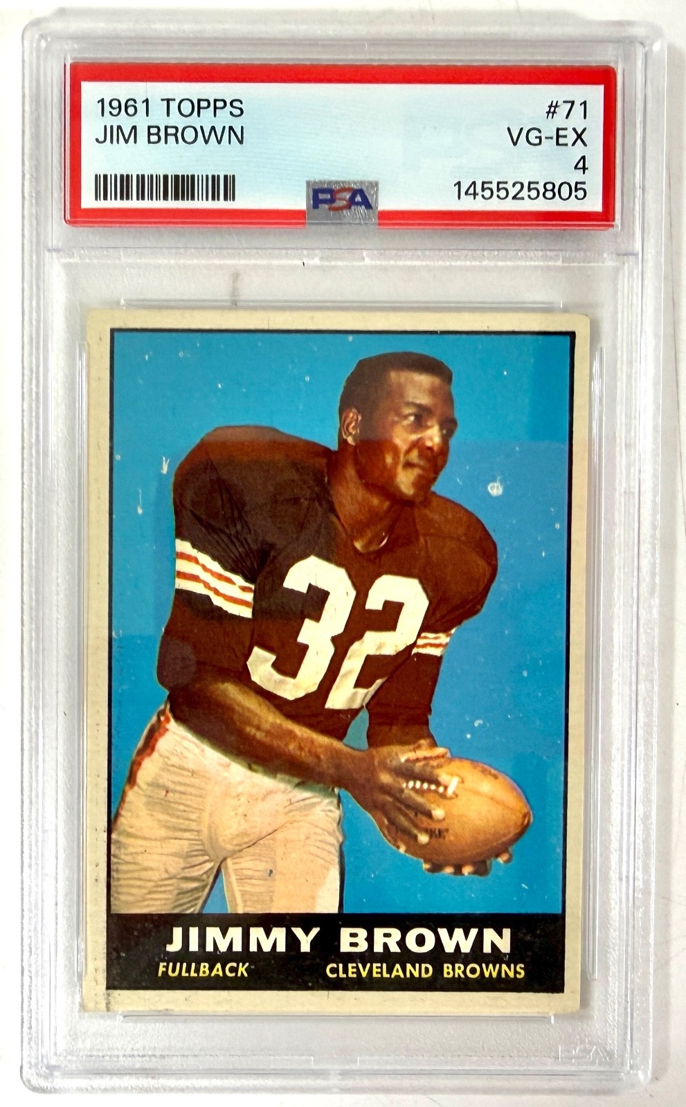 1961 Topps # 71 Jim Brown PSA 4 VG-EX
