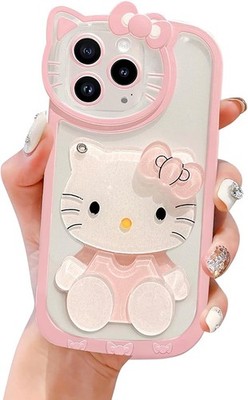 Soft Silicone Transparent Protective Phone Case for iPhone,Built-in Makeup Mirro