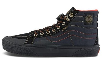 Sk8 Spitfire Wheels X Skate Vans Hi Reissue 'Black Flame' - VN000D1EBFM Size