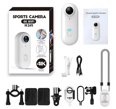 4K WiFi Sports Kamera Mini Bodycam mit 360° Drehclip 1080P HD