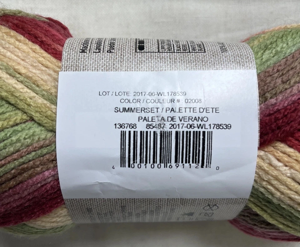 LOT of 2 IMPECCABLE Skeins in SUMMERSET #02008 by Loops & Thread 3.5oz 192yds - Image 3 of 4