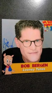 BOB BERGEN Authentic Hand Signed Autograph 4X4 photo - VOICE OF PORKY PIG