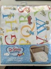 NWOT: Dr. Seuss Fitted Crib Sheet: Alphabet