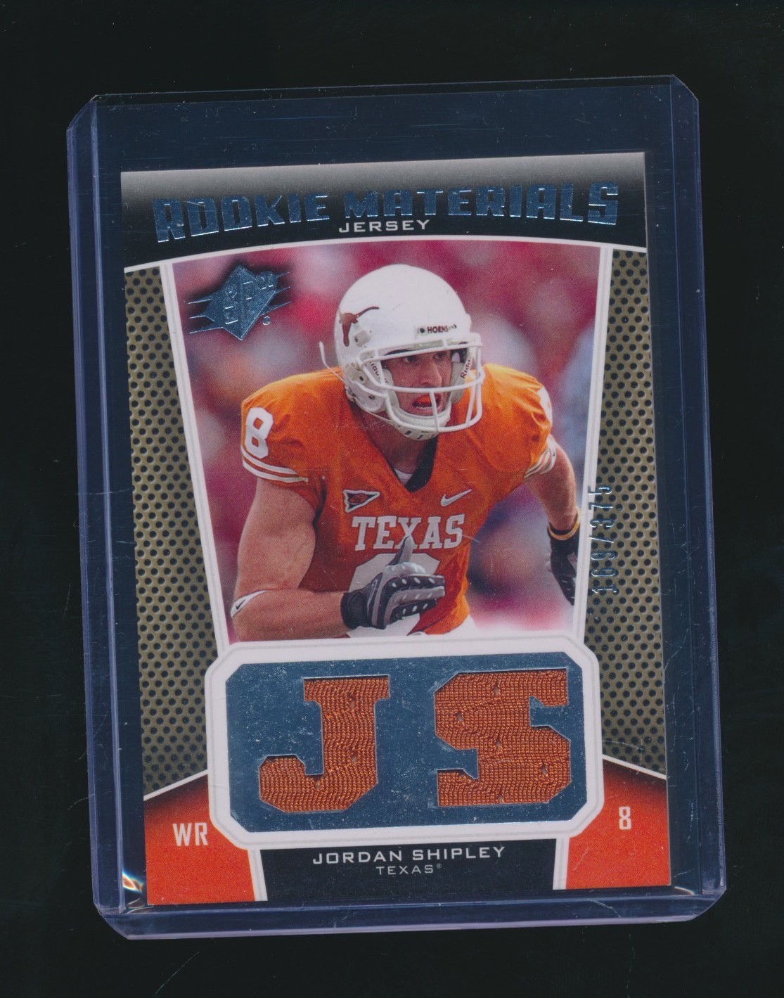 Jordan Shipley SPx Rookie Materials #RMJS Base
