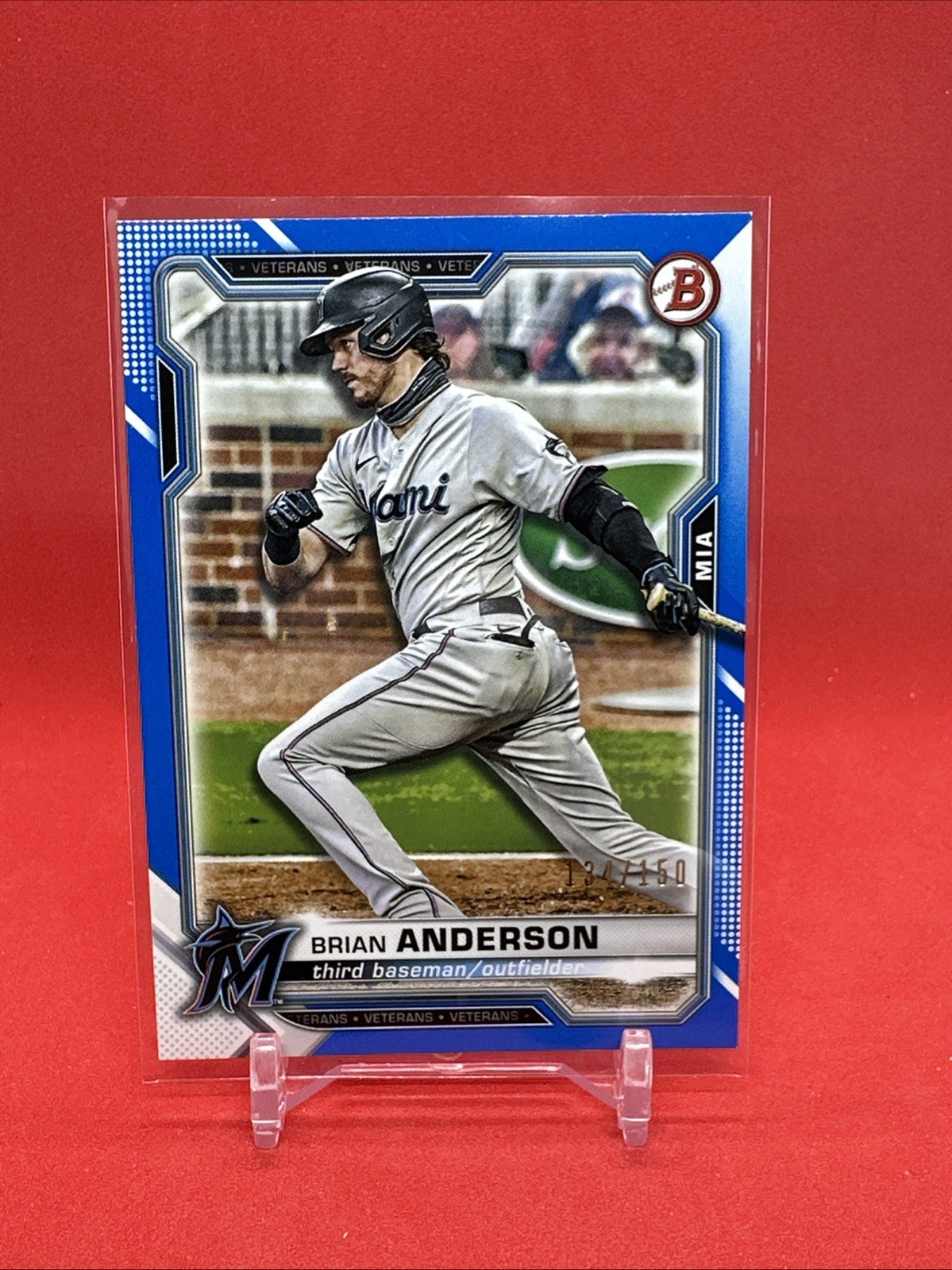 Brian Anderson 2021 Bowman Blue 74/150 #12 (Marlins)