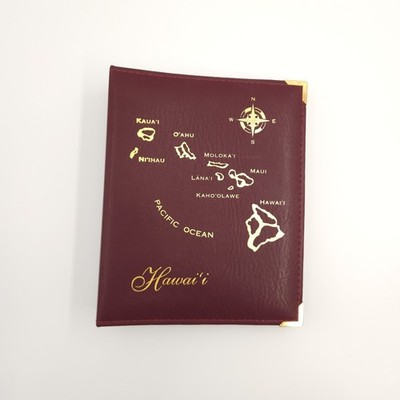 Hawaii Photo Album 200 Pocket Maroon Gold Map Travel Pictures Memories Gift 2003