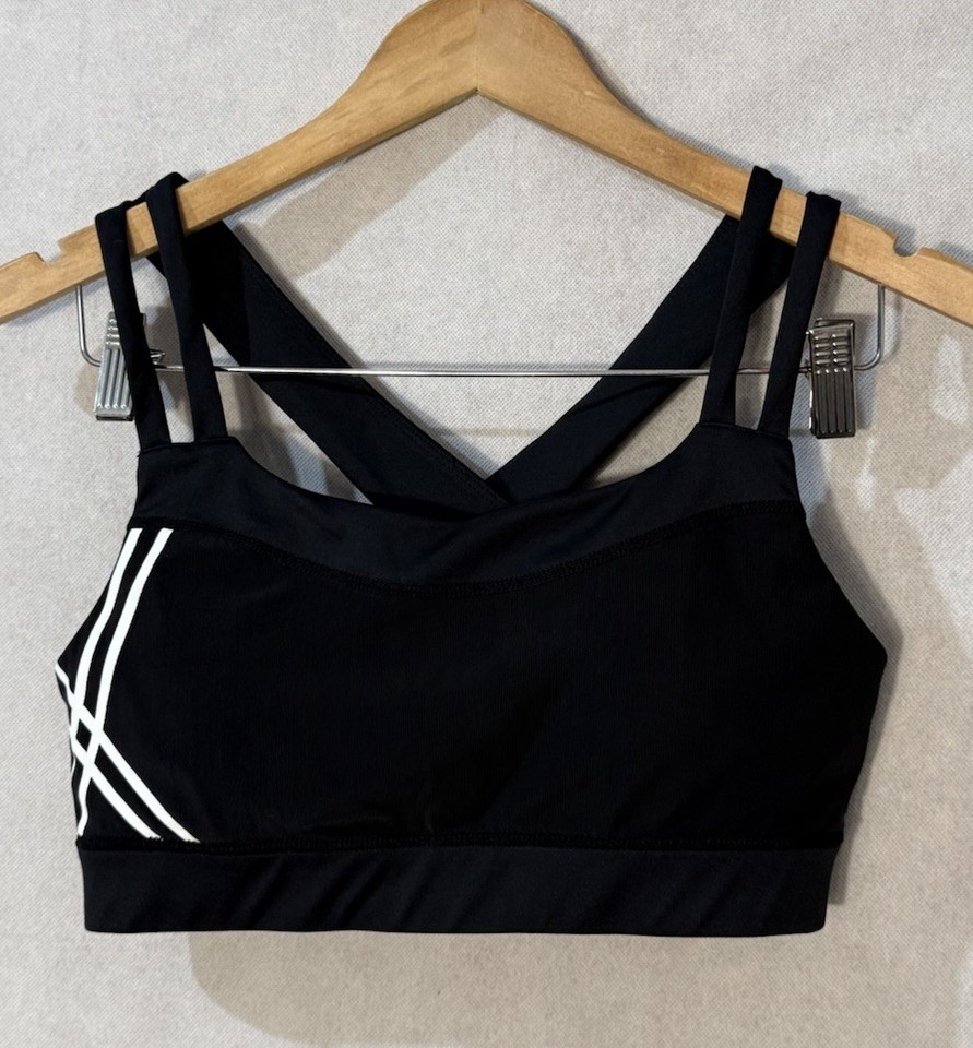 Ladies L Vaunt "Dedikated" Cross Back Sports Bra Black