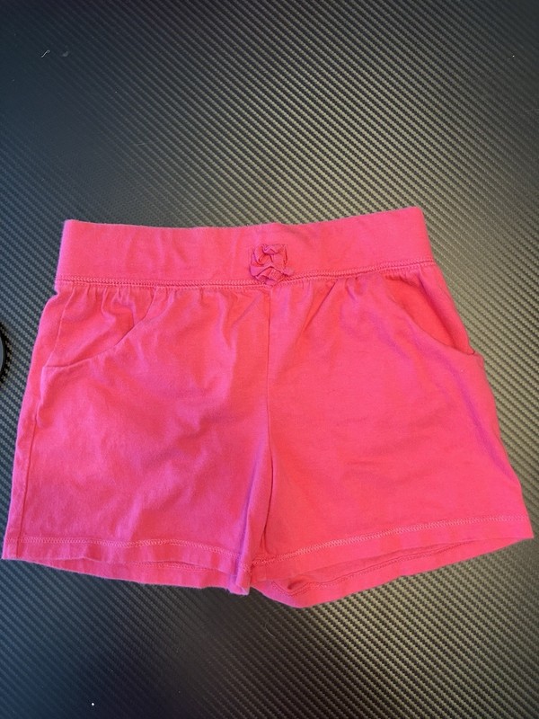 Old Navy Girls Pink Knit Cotton Shorts Elastic Waist Pockets Size 5T