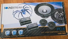 Soundstream PC.6 6.5 Inch 2-Way Car Speakers Pair Black New In Box Open Box