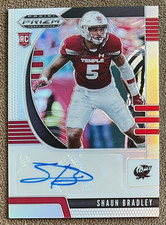 2020 Prizm Draft Picks Shaun Bradley Rookie Autograph Silver #227 Temple Holo RC