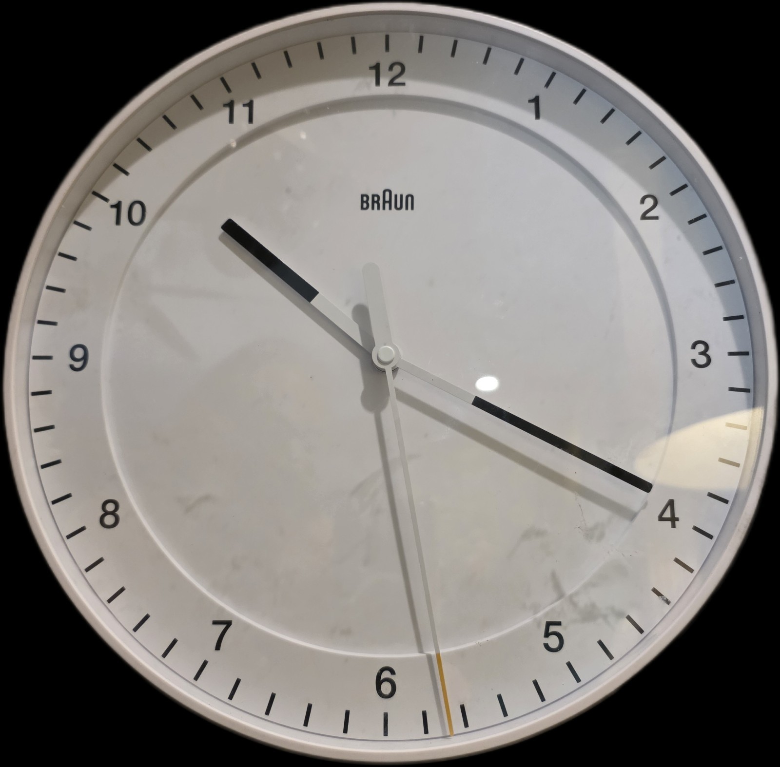 BRAUN BC17W White Classic Large Analogue Wall Clock, Analog Wall Clock 12"
