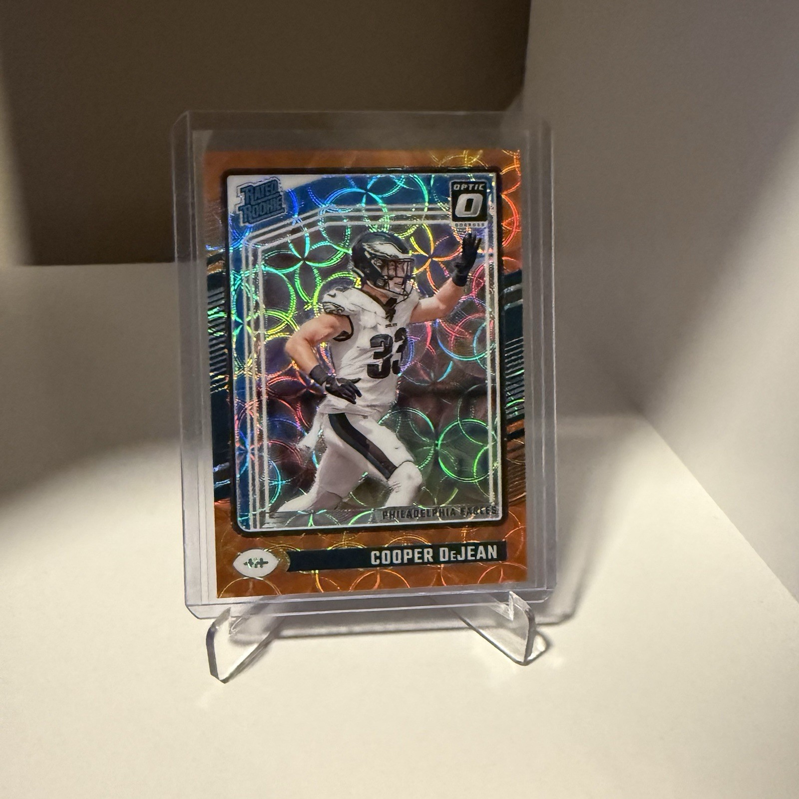 2024 Panini Donruss Optic Rated Rookie Cooper DeJean #221 Orange Scope 19/79