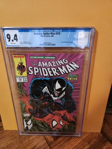 Amazing Spider-Man #316 CGC 9.4 Marvel Comics 1989 Venom Black Cat McFarlane